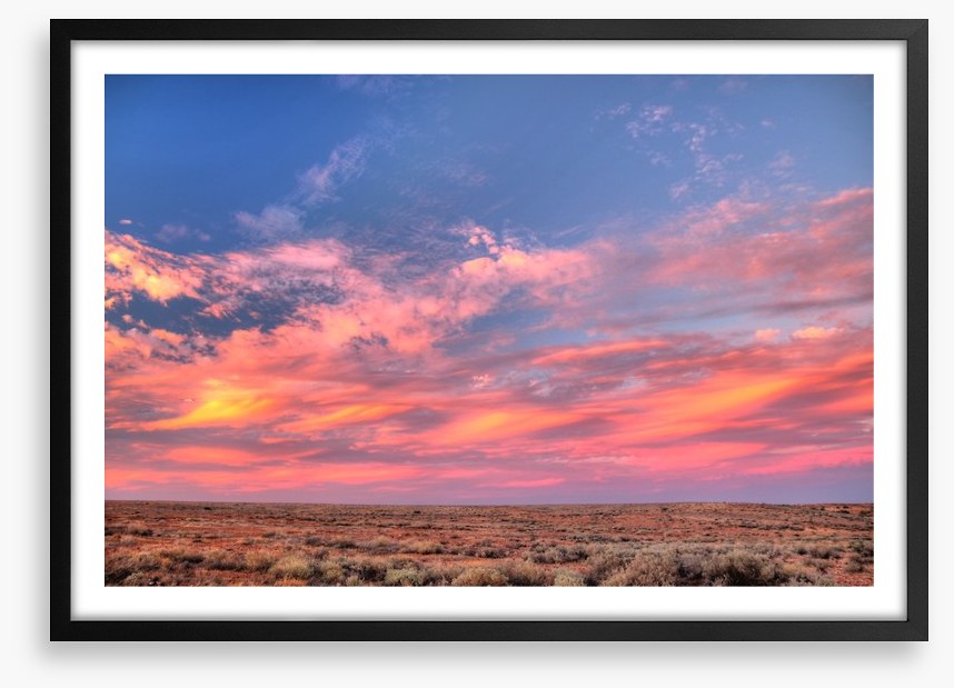 Soft outback sunset