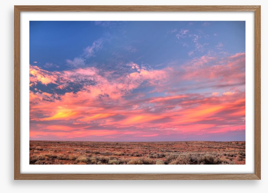 Soft outback sunset