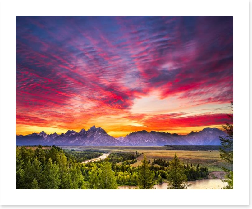 Sunset over Snake River