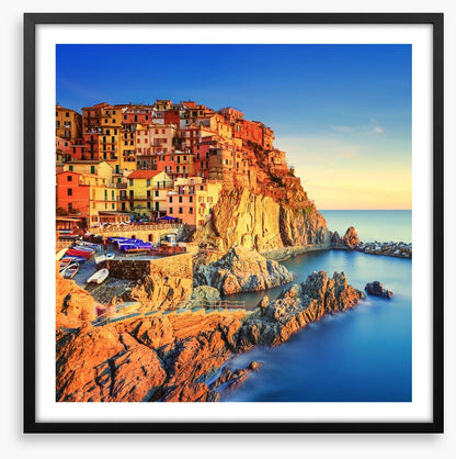 Manarola village sunset, Italy