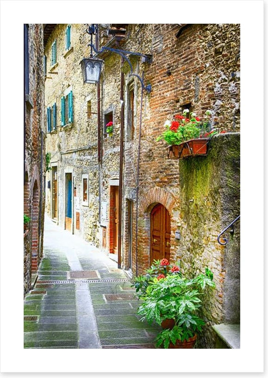 Through the medieval alley, Italy