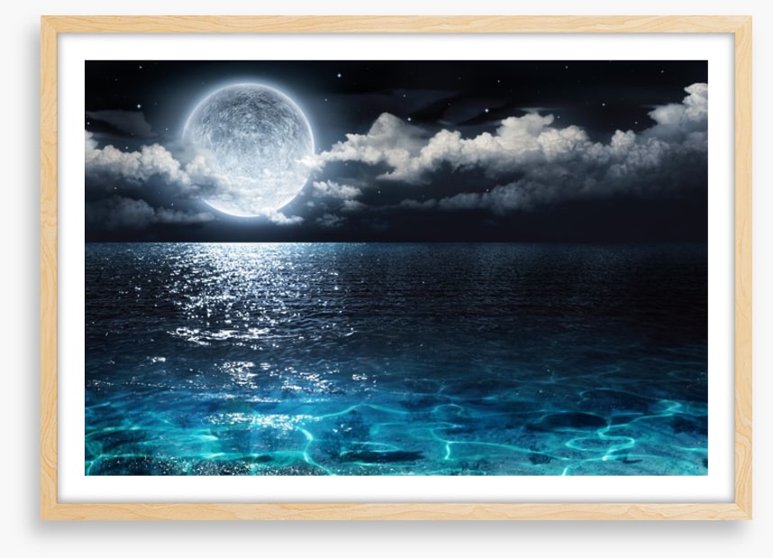 Moonshine seascape