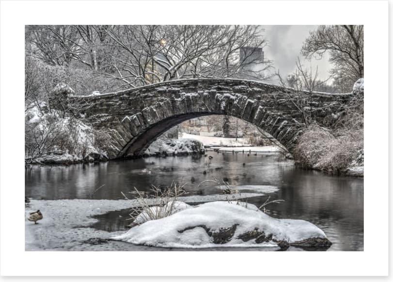 Gapstow Bridge in winter