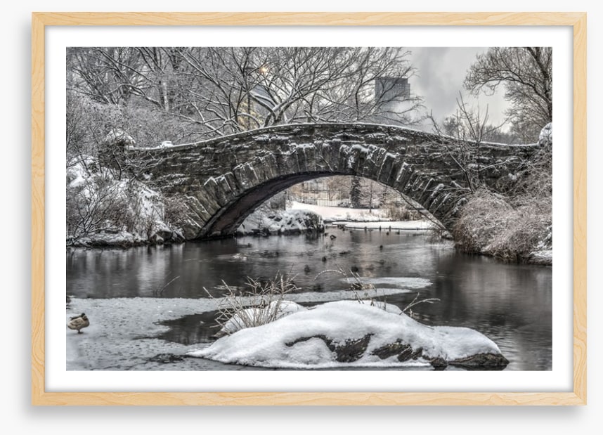 Gapstow Bridge in winter