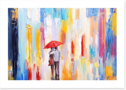 Couple in the rain