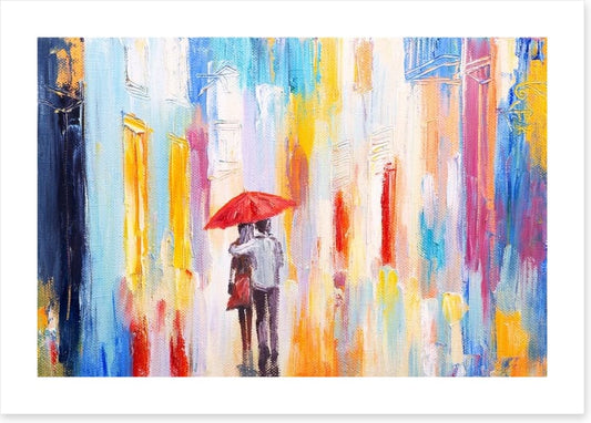 Couple in the rain