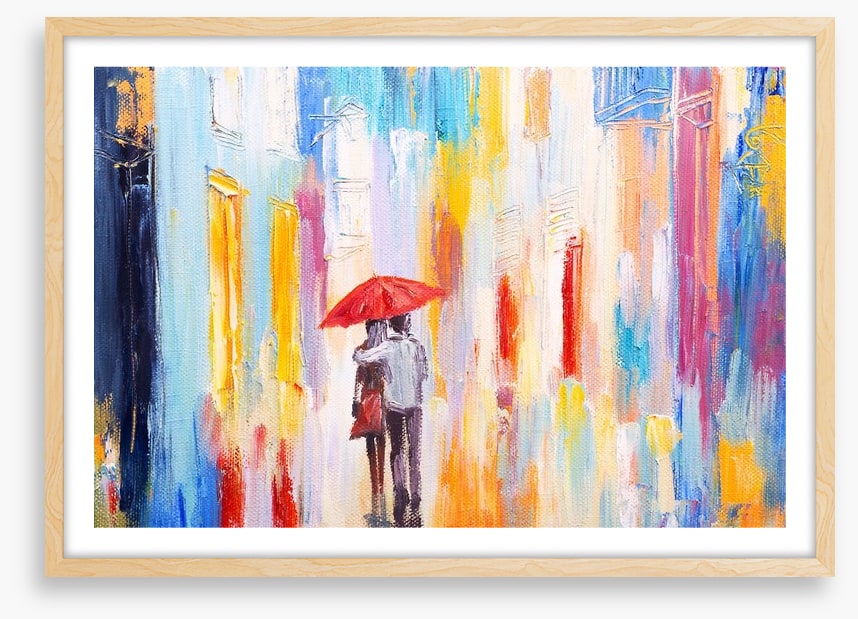 Couple in the rain