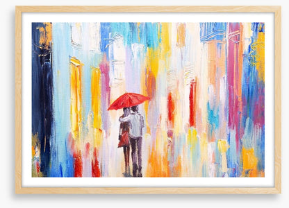 Couple in the rain