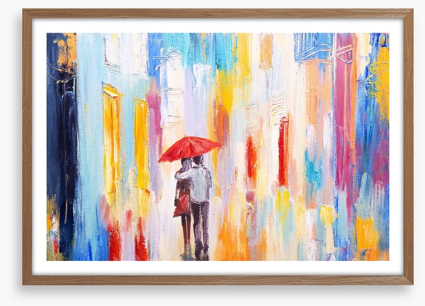 Couple in the rain
