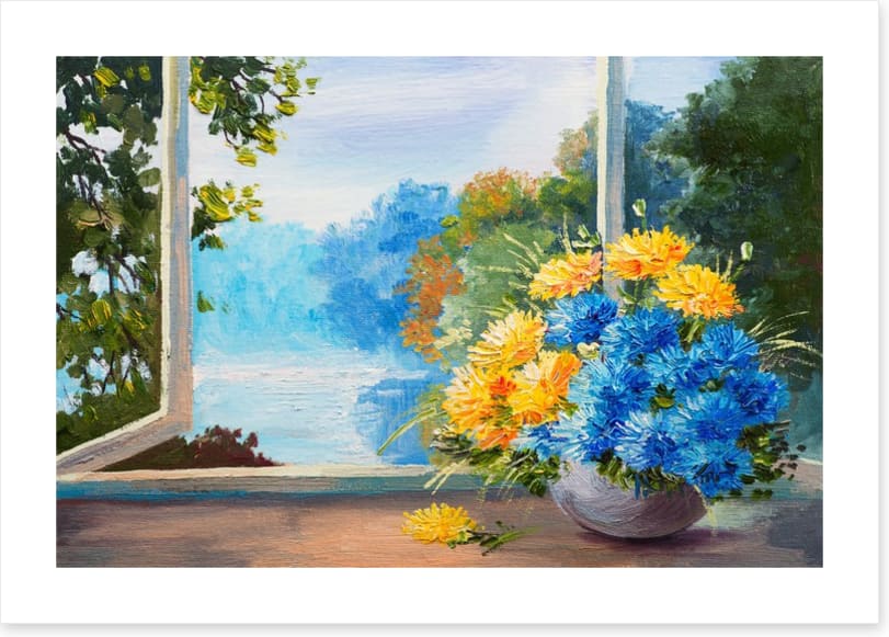Bouquet by the window