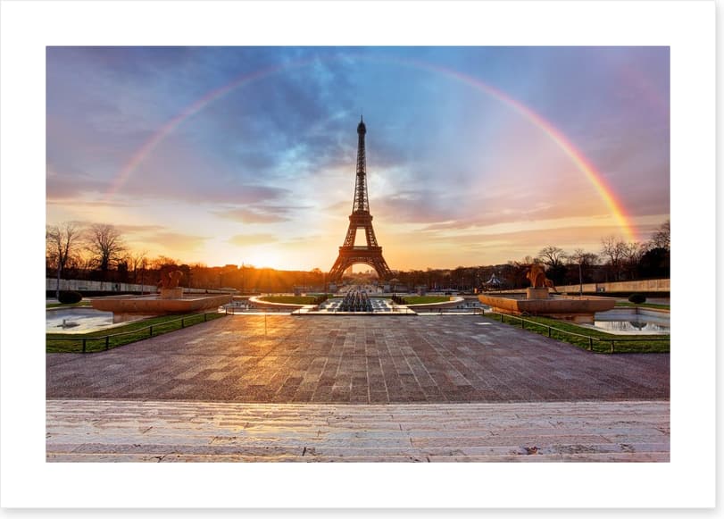 Eiffel tower rainbow