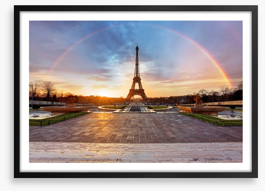 Eiffel tower rainbow