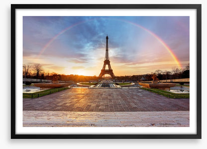 Eiffel tower rainbow