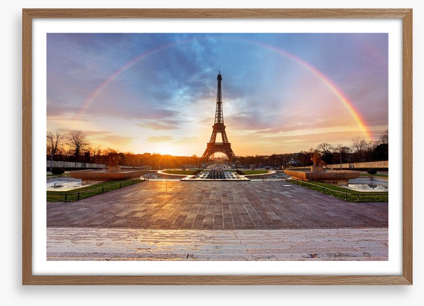 Eiffel tower rainbow