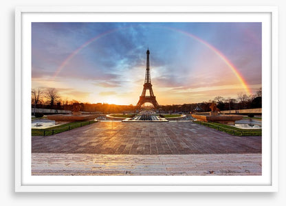 Eiffel tower rainbow