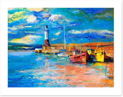 Lighthouse and boats