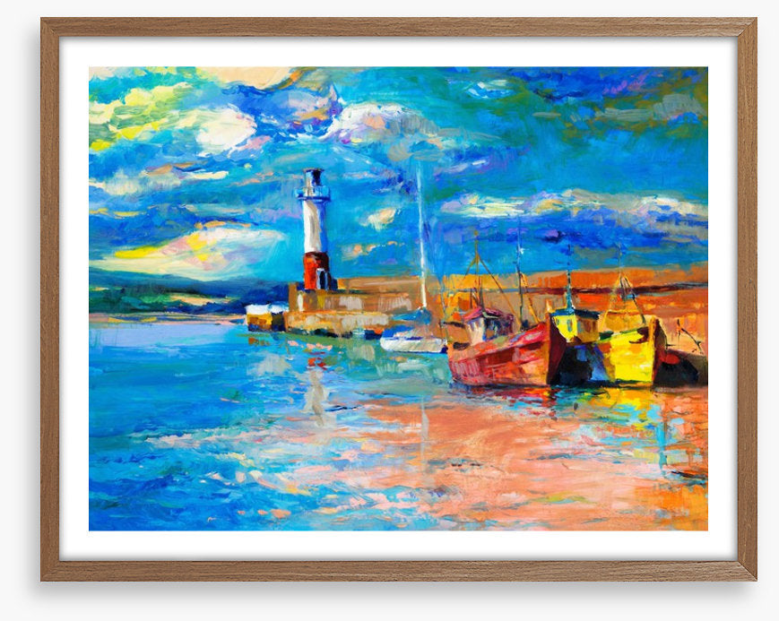Lighthouse and boats