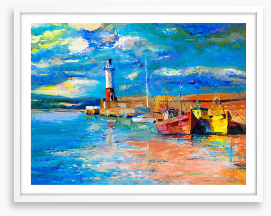 Lighthouse and boats