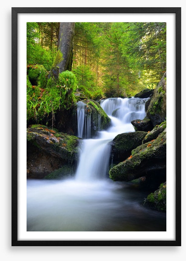 Sumava national park waterfall