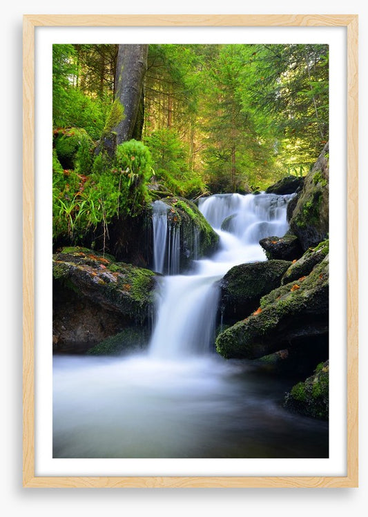 Sumava national park waterfall