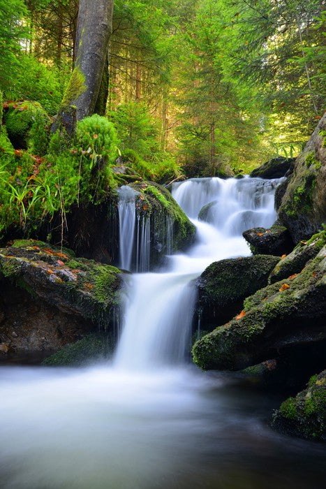 Sumava national park waterfall