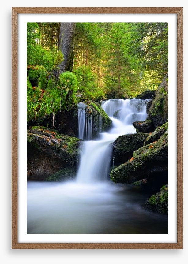 Sumava national park waterfall