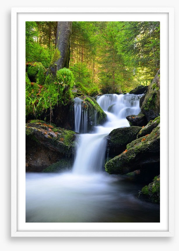 Sumava national park waterfall