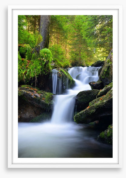 Sumava national park waterfall