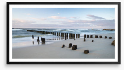 Breakwaters on the beach