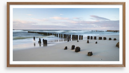 Breakwaters on the beach