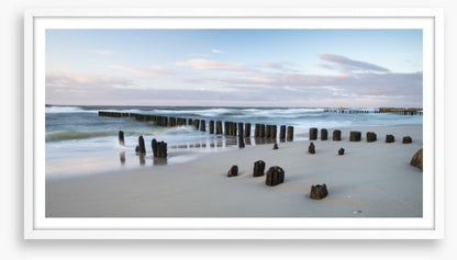 Breakwaters on the beach