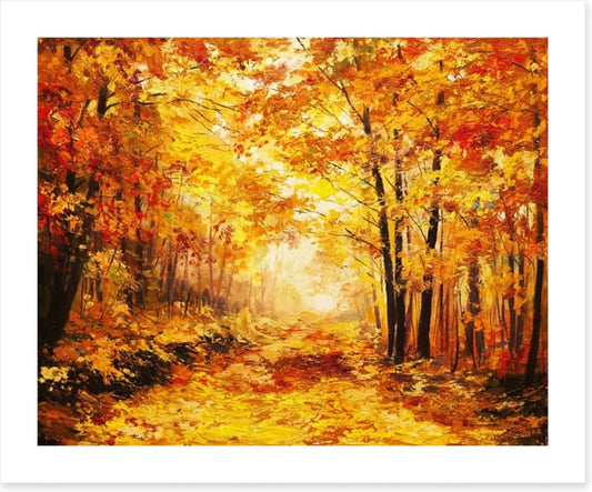 Golden autumn forest
