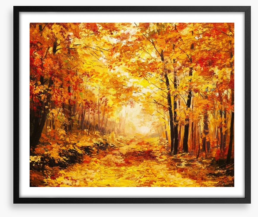 Golden autumn forest
