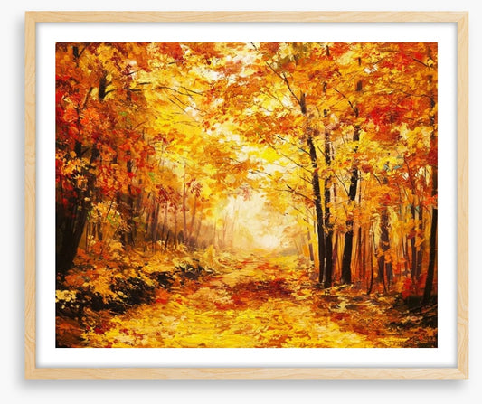 Golden autumn forest
