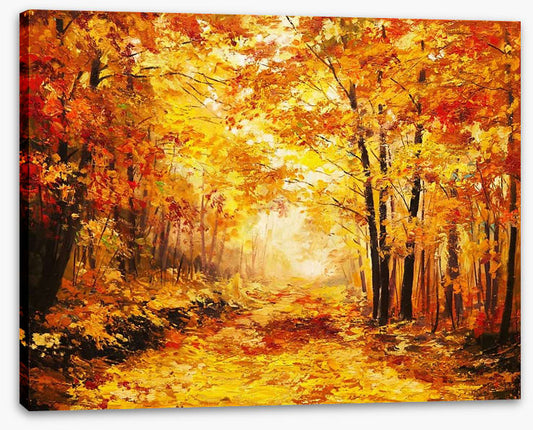 Golden autumn forest