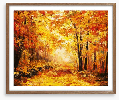 Golden autumn forest