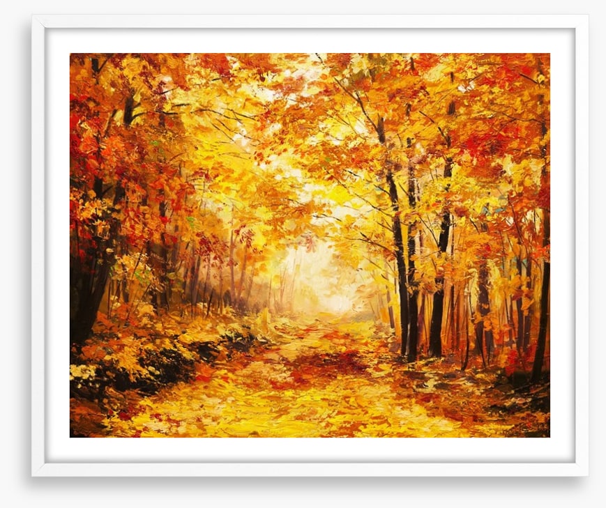 Golden autumn forest