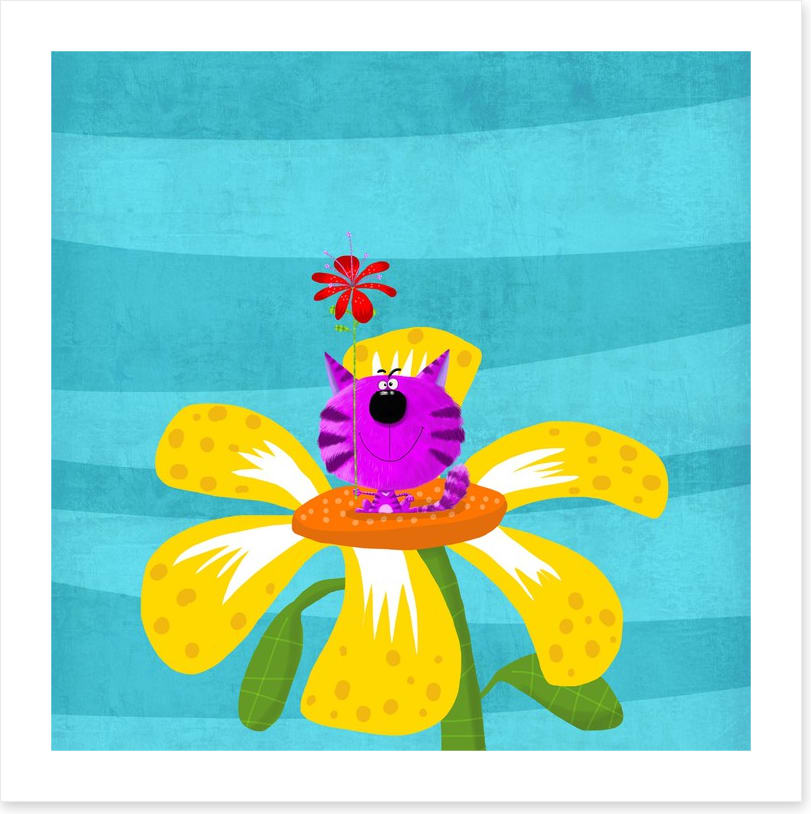 Cat in the flower