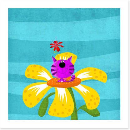 Cat in the flower
