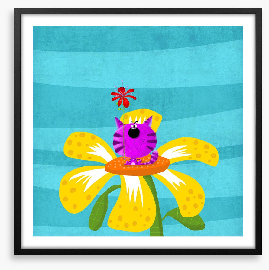Cat in the flower