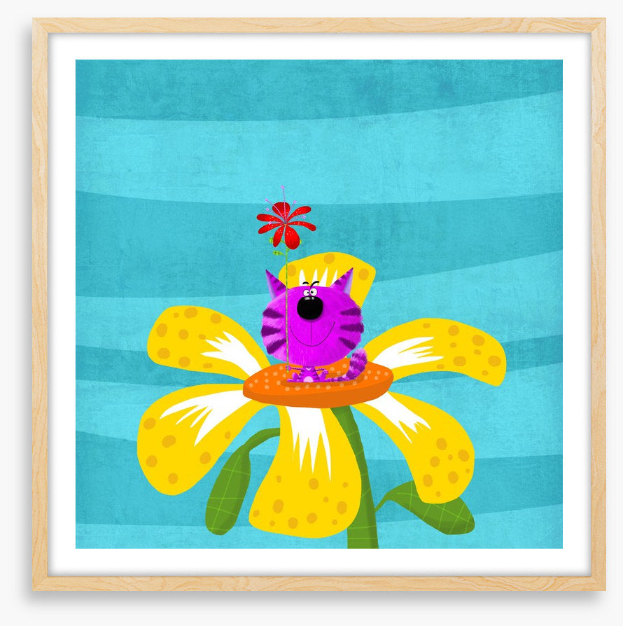 Cat in the flower