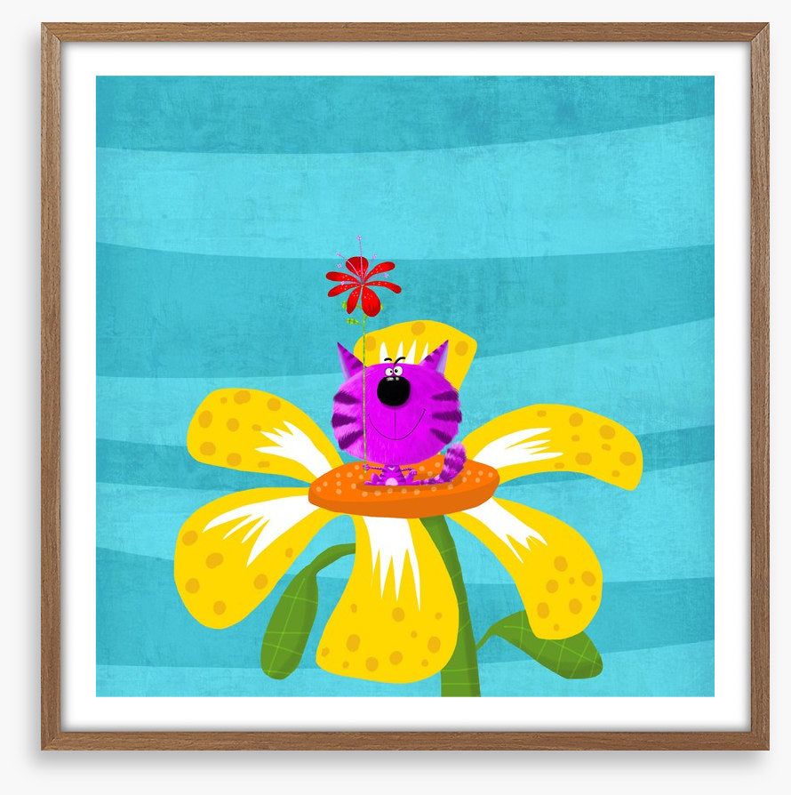 Cat in the flower