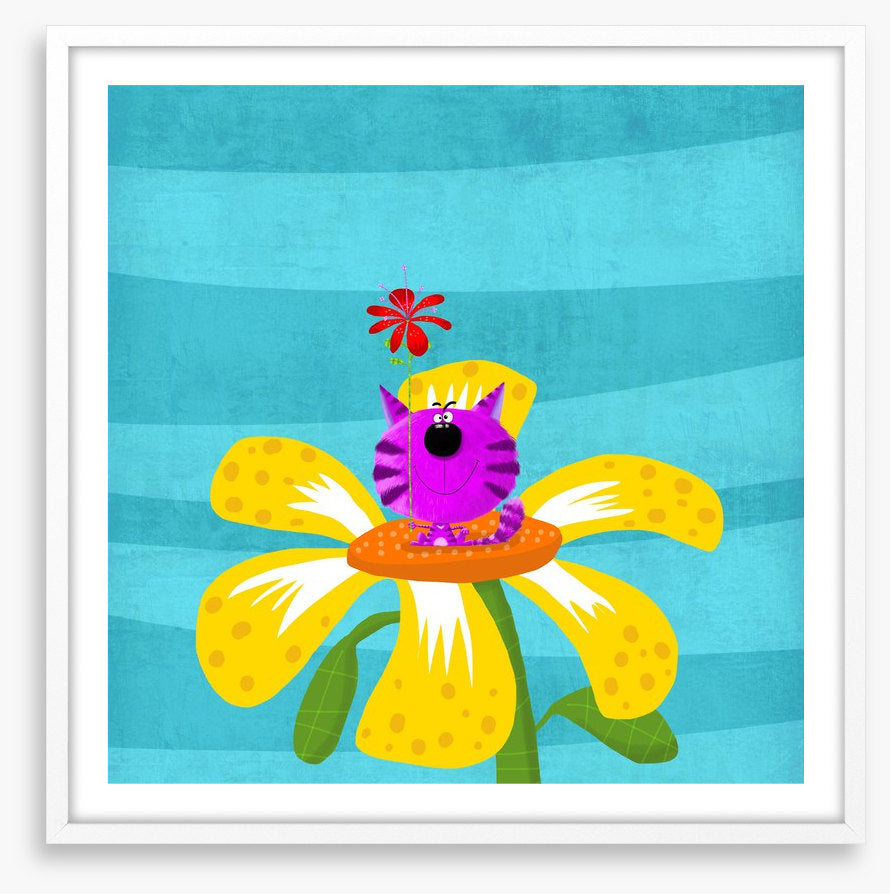 Cat in the flower