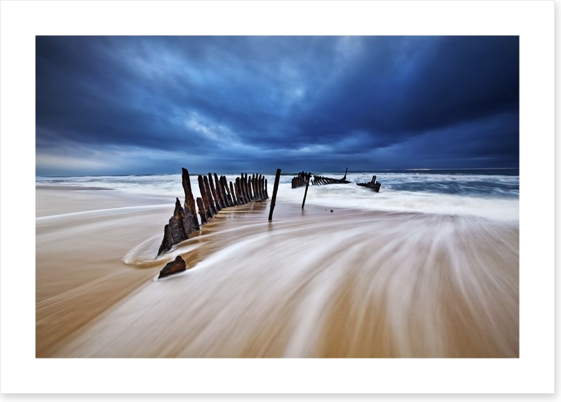 Shipwreck on the beach