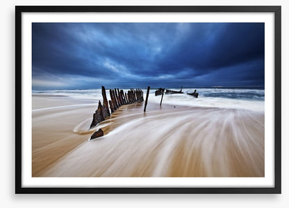 Shipwreck on the beach