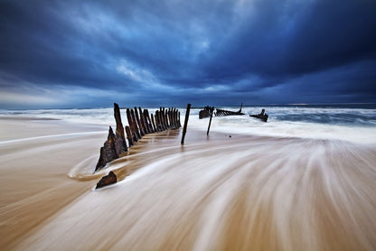 Shipwreck on the beach