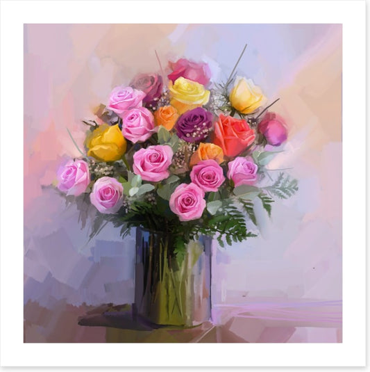 Roses and ferns