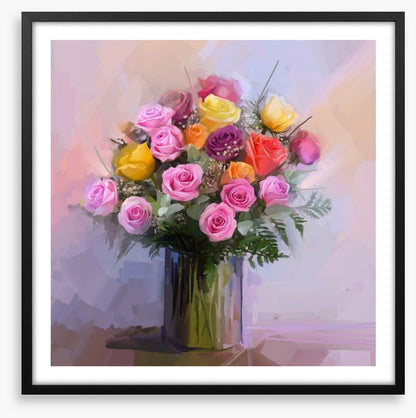 Roses and ferns