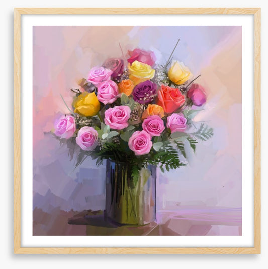 Roses and ferns