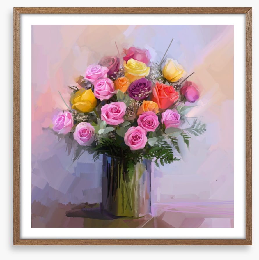 Roses and ferns